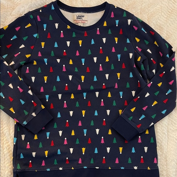 Lands' End Tops - Lands' End Multicolor Tree Pattern French Terry Pullover